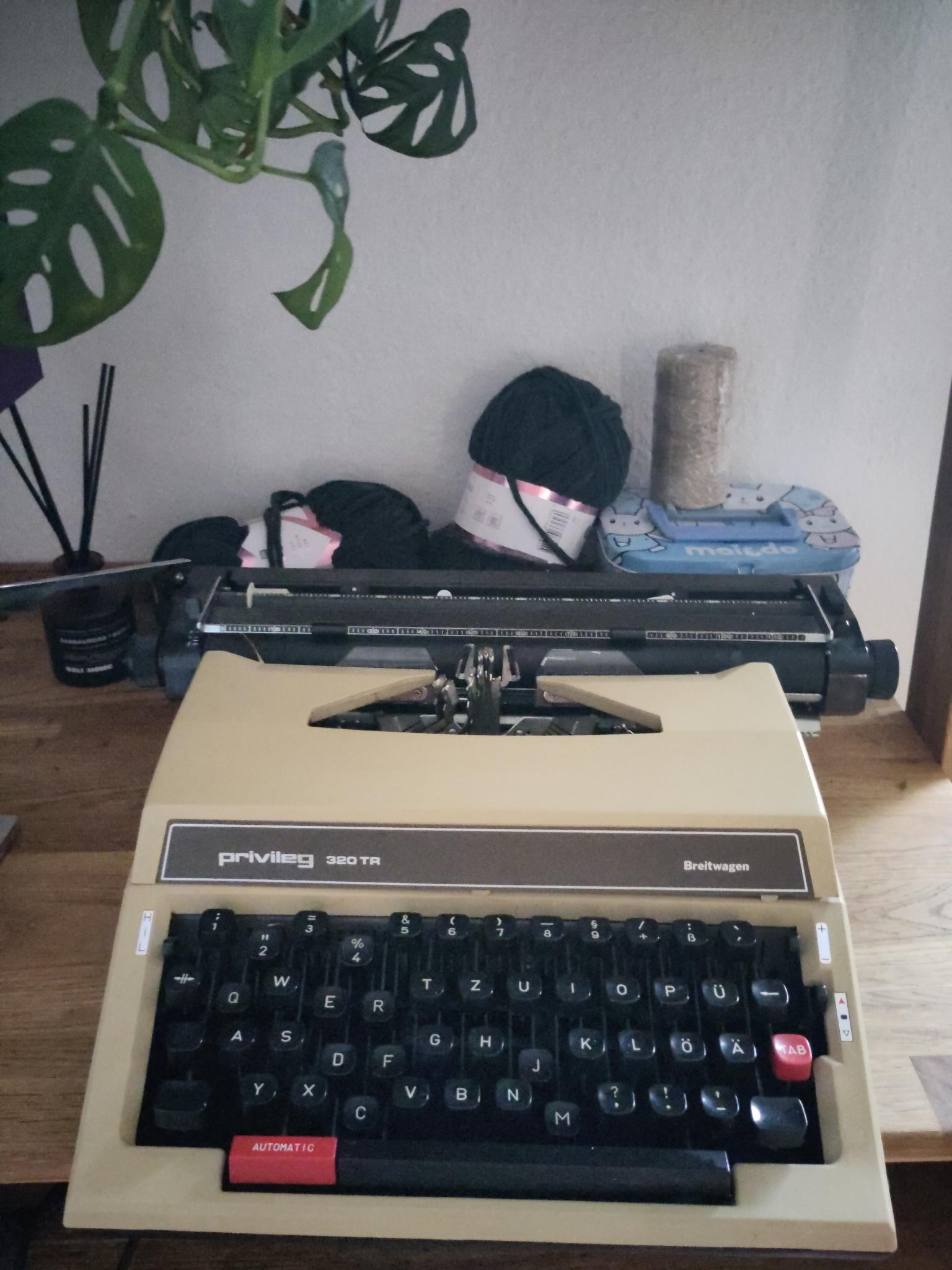 My old typewriter which I found on the sidewalk.